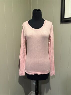 J. Crew Women’s Small Teddie Light Pink Crew Neck Long Sleeve Sweater